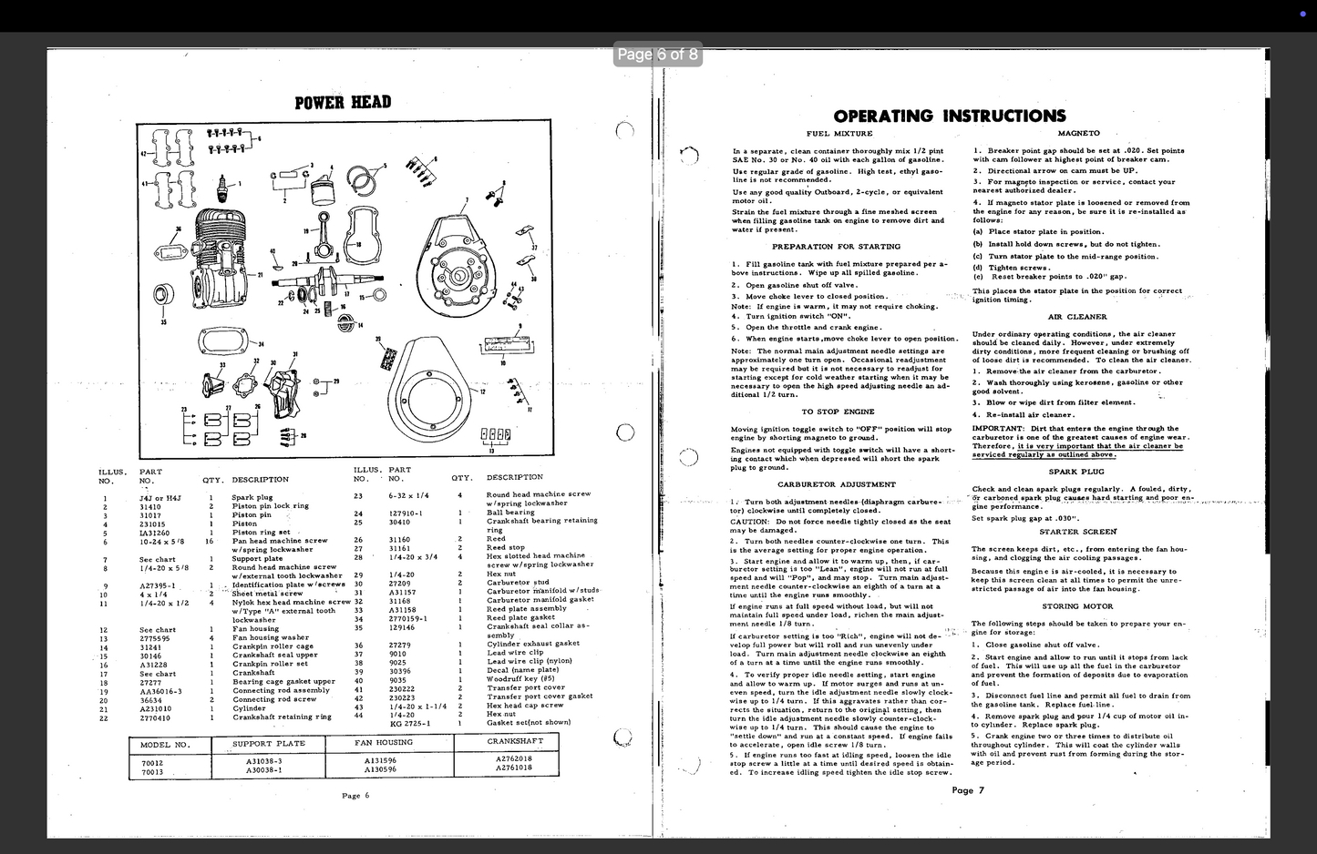 West Bend 510, 580, 700 Service Manual